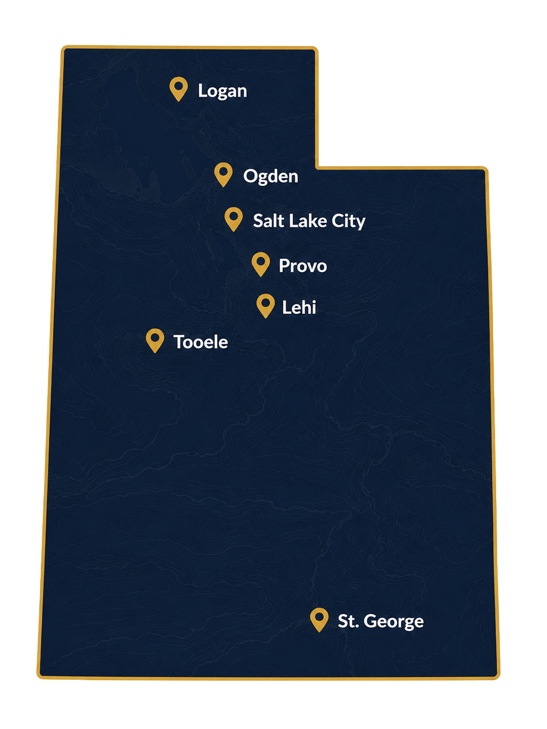 Utah map of where Glen Practices